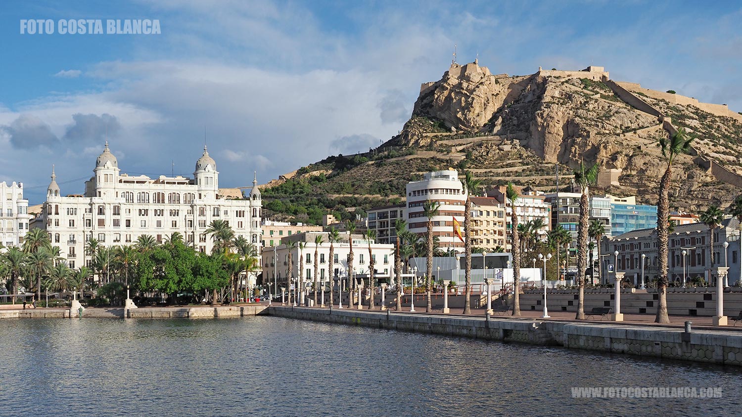 photo esplanade old port alicante panoramic images benacantil mountain 