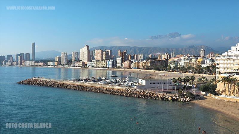 photo mooring port city benidorm panoramics ponent area