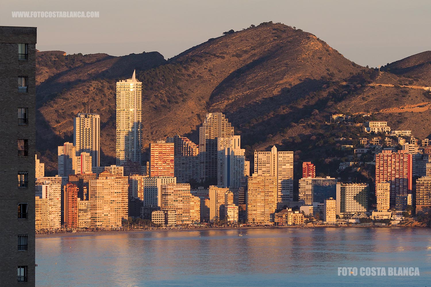 panoramic photo eastern benidorm skyscrapers rincon loix sierra helada