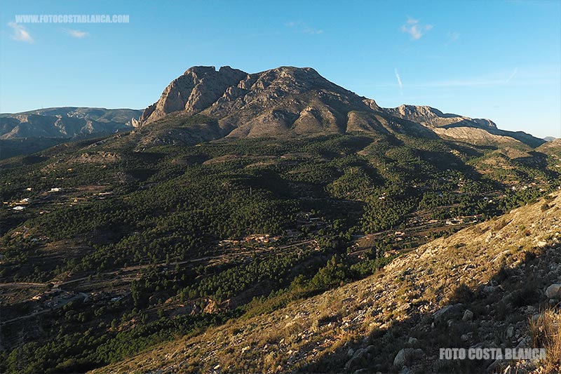 panoramic picture montain puig campana sierra cortina photographic gallery 